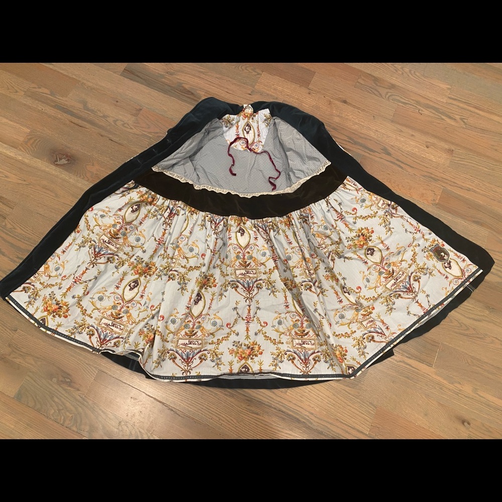 JOTTUM Rembrandt Prussian Blue Velvet Bellini Coat size 10 Y - Picture 10 of 16